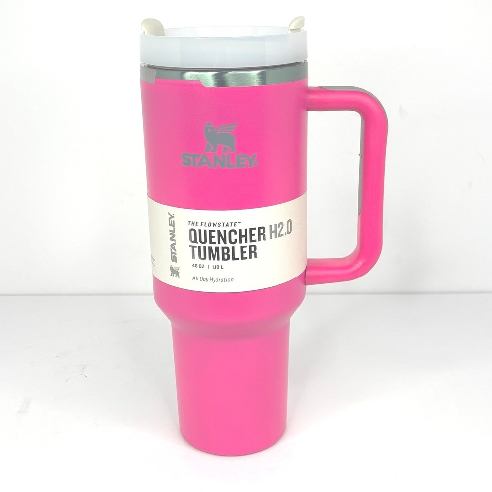 Stanley Quencher H2.0 FlowState Tumbler 40oz Pink Stainless Steel Cup New Box